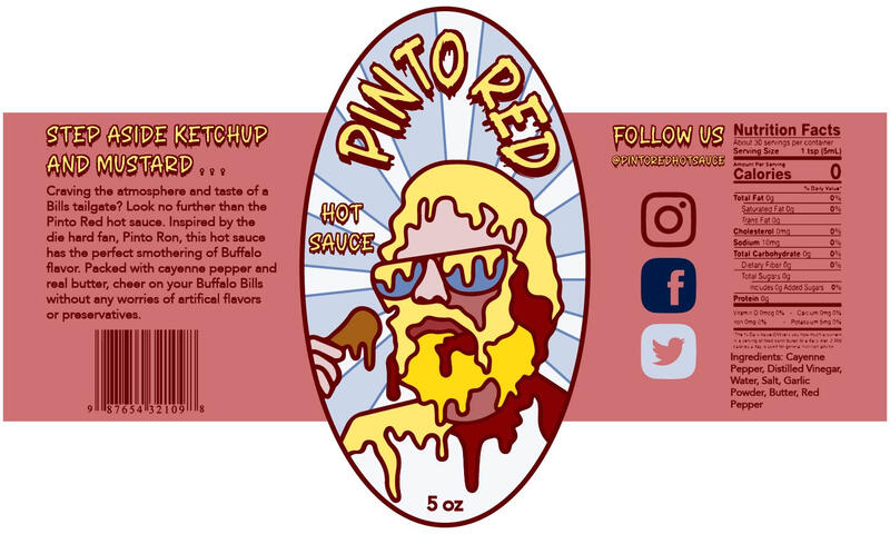 Hot sauce label concept