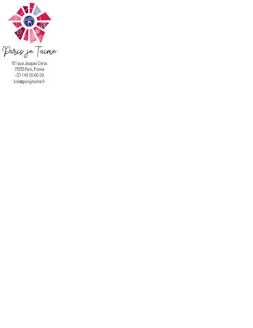 Board of Tourism - Paris je t&#39;aime letterhead